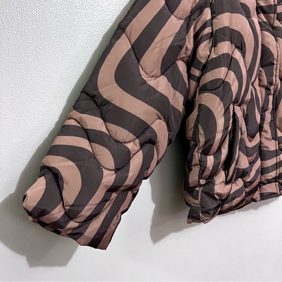 NWT ASOS Design Chocolate Swirl Quilted Limited Edition Padded Puffer Jacket - Picture 8 of 16